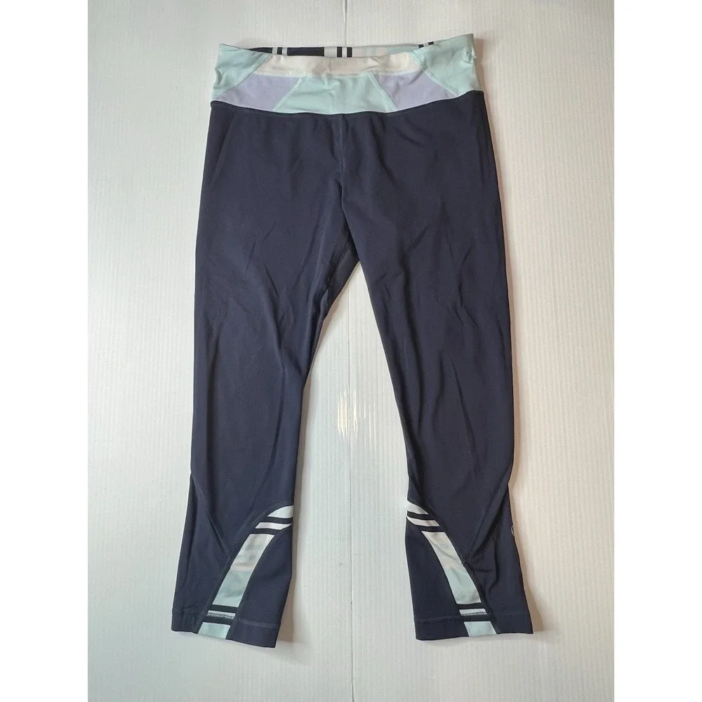 Lululemon Run: Inspire Crop II Leggings Cadet Blue Size 6